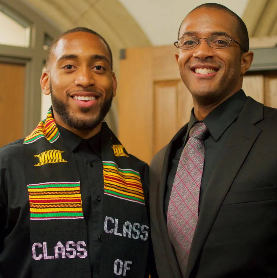 Two black church at Yale members posing for a photo